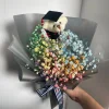 Rainbow graduation bouquet