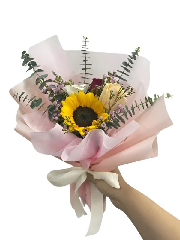 Chloe – Sunflower with Roses Bouquet S29 1 jpg