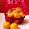 Mandarin Orange Hamper Basket 8 Oranges png